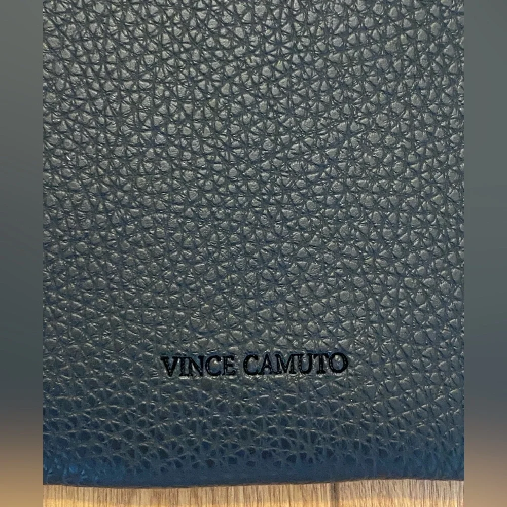 Vince Camuto Ciao Bella Black and Gray Leather Tote Bag – 17"x 11.5" - Picture 5 of 9